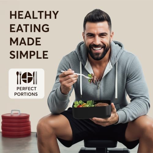Bento Box Adult, Leakproof, All-in-1 Lunch Containers for Adults