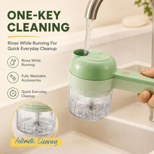 4 in 1 Handheld Electric Food Chopper Multi Blade Vegetable Cutter，2 PCS - Image 7