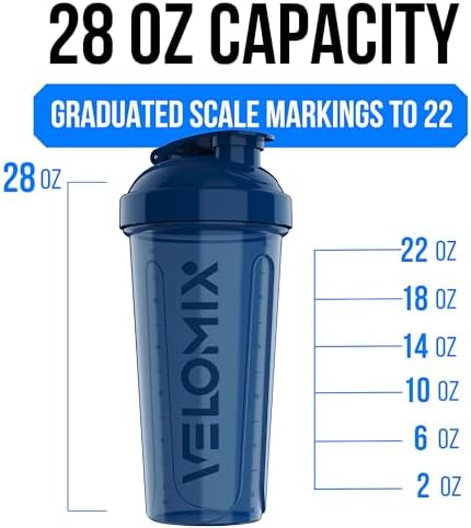 VELOMIX 6 Pack 28oz Shaker Cups for Protein Shakes,Orange to Green - Image 4