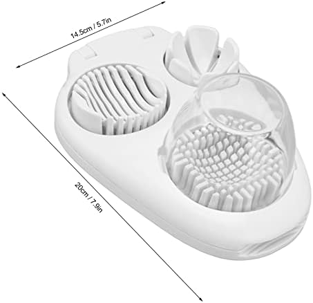 Egg Slicer for Hard Boiled Eggs, ABS Egg Dicer with 3 Slicing Modes, Stainless Steel Wire Eggs Cutter, Strawberry Slicer, Egg Masher with Cover, Kitchen Cutter for Decoration Salad Sandwich
