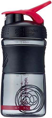 BlenderBottle SportMixer Tritan Grip Shaker Bottle, Transparent Black/Pink, 20-Ounce - Image 2