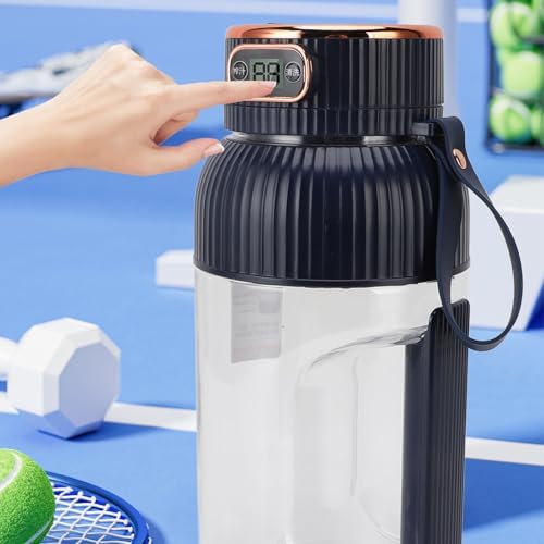 Portable Juicer Cup, 150W 1200ml Multifunctional Mini Travel Blender for Gym Home Office Sports Outdoor, Mini Juicer Cup, Mini Blending Cup, Portable Juice Cup (Blue) - Image 2