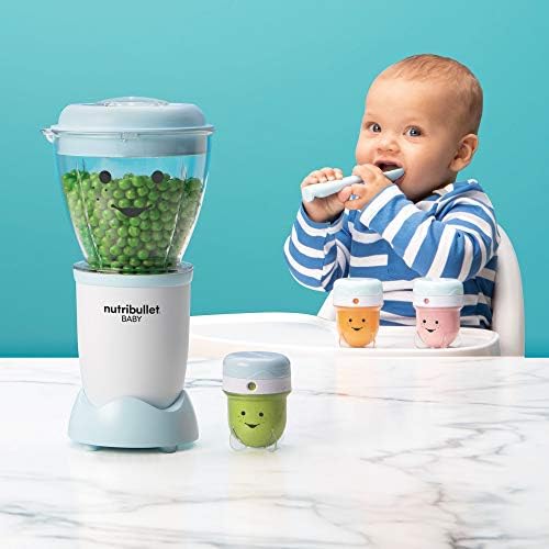 NutriBullet NBY-50100 Baby Complete Food-Making System, 32-Oz, White, Blue, Clear - Image 6