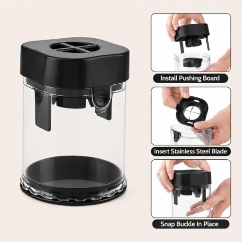 2-in-1 Fruit Slicer Cup, Strawberry Cutter Slicer With Stainless Steel Blades & Lid, Detachable Kitchen Gadget Tool for Egg Banana Cucumber Fruit Salad Cake - Image 7