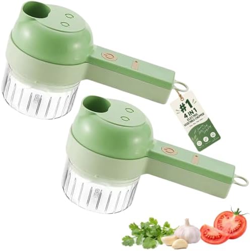 4 in 1 Handheld Electric Food Chopper Multi Blade Vegetable Cutter，2 PCS by Unknown