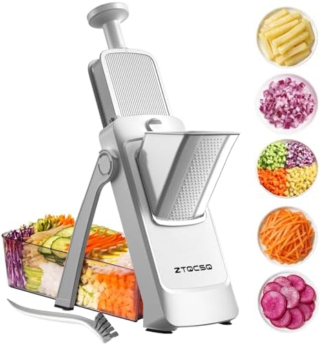 Safe Mandoline Slicer for Kitchen, Vegetable & Food Cutter, Easy to Clean by ZTQCSQ