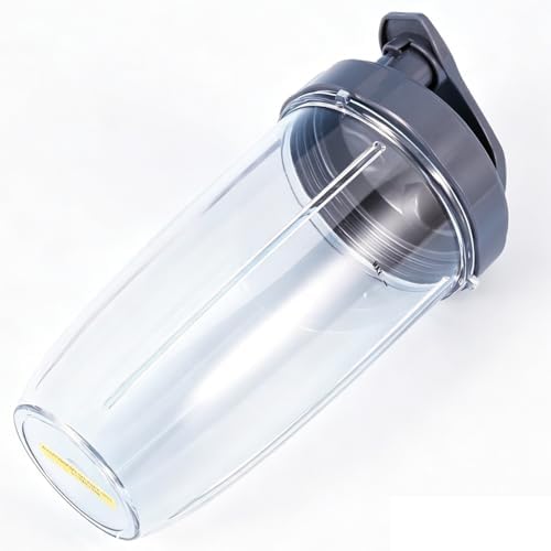 32Oz Blender Replacement Cups with Flip Top Lid, Portable To-Go Blending Cups 2 Pack | Compatible With Nutribullet 600W & Pro 900W Blender by BGGJJ