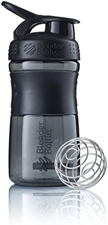 BlenderBottle SportMixer Tritan Grip Shaker Bottle, Transparent Black/Grey, 20-Ounce by BlenderBottle
