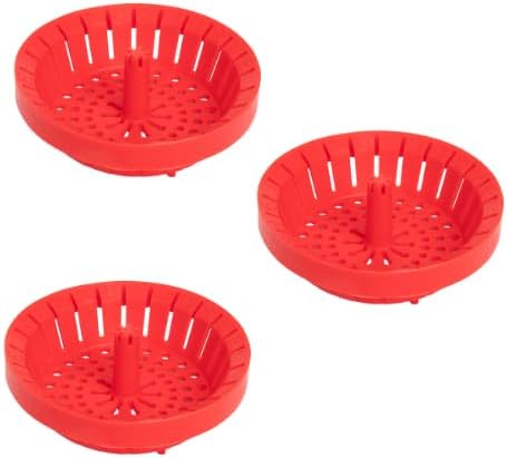 3-Pk Clog-Free Kitchen Sink Strainer - USA Made Sink Drain Strainer