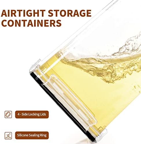 Airtight Food Storage Containers with Lids, 12PCS Plastic Kitchen Storage Containers for Pantry Organizers and Storage - Cereal, Rice, Flour and Sugar Containers with Labels & Marker