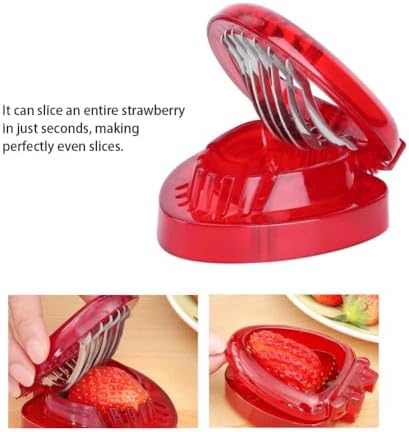 2Pcs Strawberry Slicers, Stainless Steel Blades, Multi-Purpose Fruit Cutter for Eggs, Tomatoes, Uniform Slices Kitchen Tool 3.7x3x1.2 in - Image 3