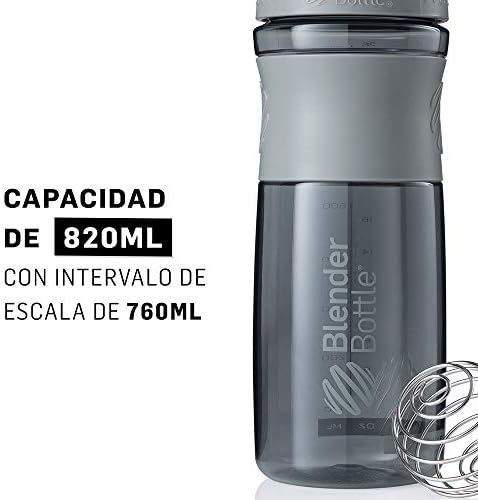 BlenderBottle SportMixer Tritan Grip Shaker Bottle, Pebble Grey, 28-Ounce - Image 3
