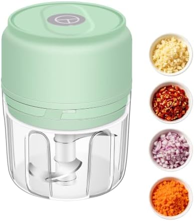 Garlic Chopper, 250ML Garlic Mincer, Electric Mini Food Processor by Hviww
