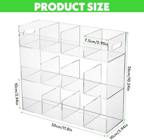 Acrylic Tea Bag Organizer for 216 Tea Packets, No Assembly Required, Display Holder for Countertop, Vertical Tea Bag Caddy for Cabinet, Tea bar Accessories, Teabags Storage Containers