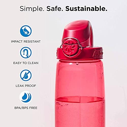 Nalgene On The Fly Lock-Top Water Bottle, Smoke Gray w/Gray, 24 Ounces (Pack of 6) - Image 2
