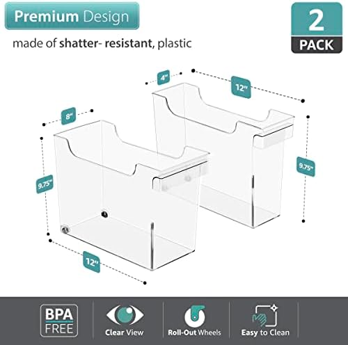 Under-Sink Organizer Bins with Wheels & Handles (2 Sizes)