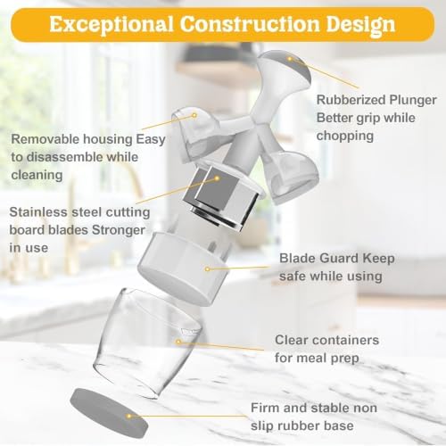 Manual Food Chopper with Container - Image 4