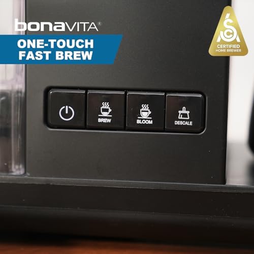 Enthusiast 8 Cup Drip Coffee Brewer, Pour Over, SCA Certified Coffee Machine with Thermal Carafe, Stainless Steel Panel, Removable Reservoir