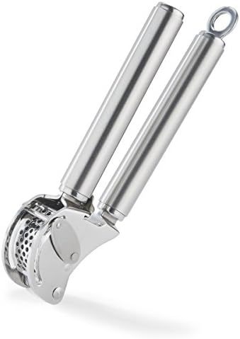 12895 Stainless Steel Garlic & Ginger Press with Scraper for Effortless Mincing with Easy Cleanup, 13-inch
