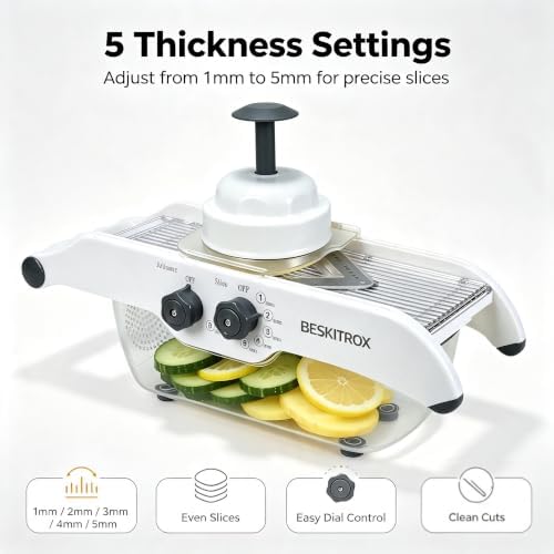 5-Speed Adjustable Manual Lemon Slicer with Hand Guard, Container & Blade - Image 3