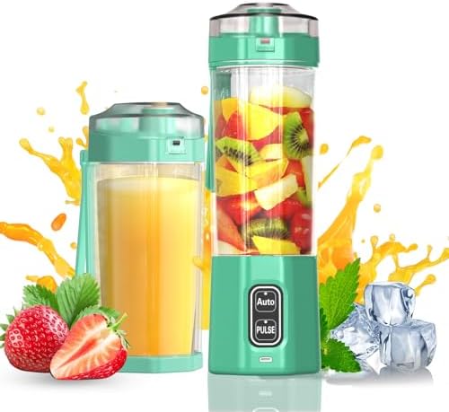 Portable Blender, Personal Blenders with Pulse Mode, Smoothie & Shake Maker by BESNOOW