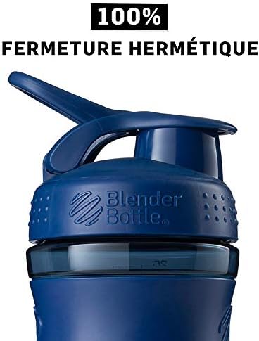 BlenderBottle SportMixer Tritan Grip Shaker Bottle, Navy/Navy, 20-Ounce - Image 6