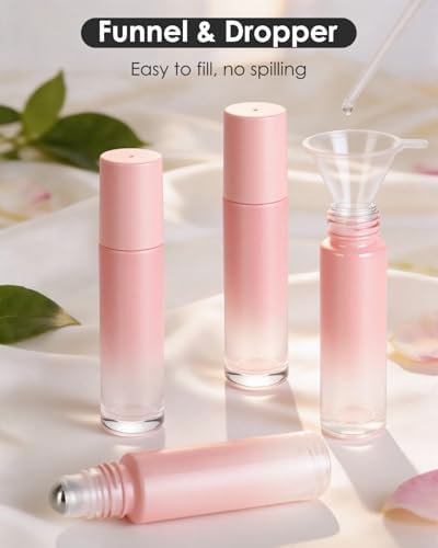Essential Oil Roller Bottles - 25 Pack Refillable 10ml Glass Roller Bottles - Image 5