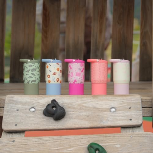 Sport 14 oz For Kids 4+ Water Bottle with Straw, Daisy Checkers