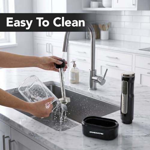 OVENTE Cordless Hand Blender, Rechargeable with 8 Mixing Speed Black HR781B - Image 6