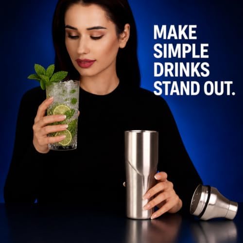 24oz Double Wall Vacuum Insulated Cocktail Shaker,Martini Shaker