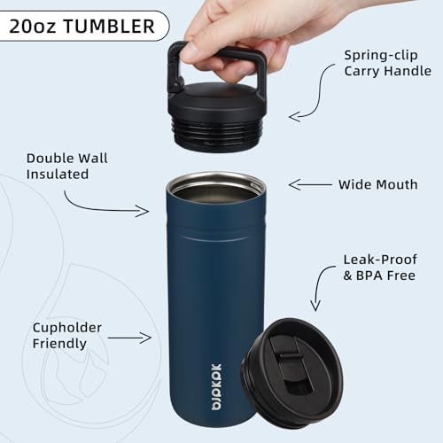 BJPKPK 20 oz Insulated Travel Water Bottle, Coffee Tumbler Stainless Steel - Image 3