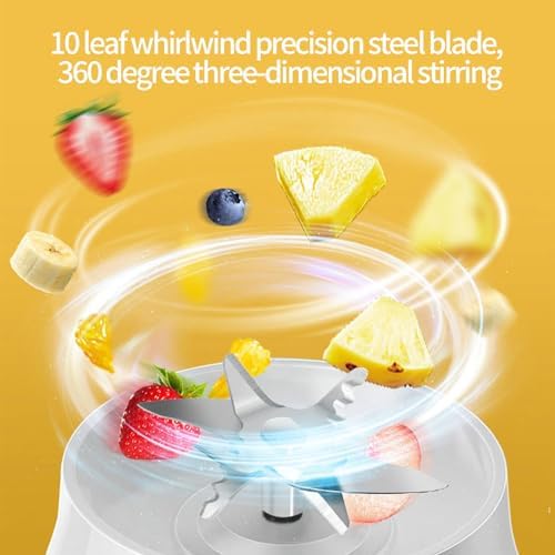 Generic Portable Blender for Shakes and , 2024 New  Size Blender with 10 Blades, USB Rechargeable Mini Blender   for Kitchen Travel Gym, White - Image 5