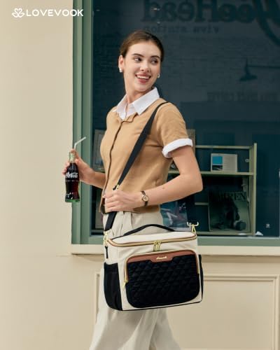 Insulated Lunch Box for Women, Wide Opening Adult Lunch Cooler Bag