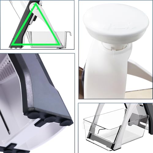 Safe Mandoline Slicer, Vegetable Slicer Potato Slicer, Gray