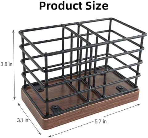 No-Drill Wall Mount Metal Sugar Packet Holder for Coffee Bar, Black