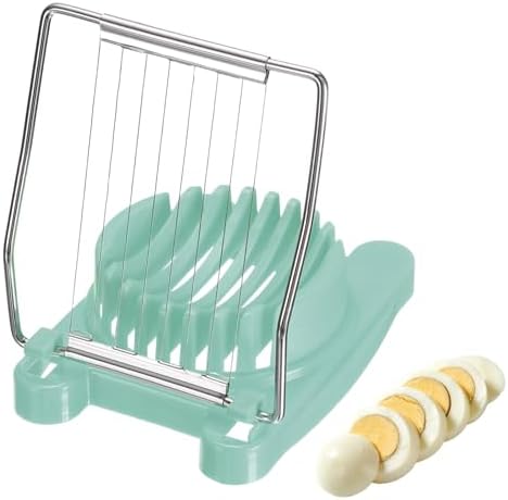 uxcell Egg Slicer for Hard Boiled Eggs, Stainless Steel Wire, Green by uxcell