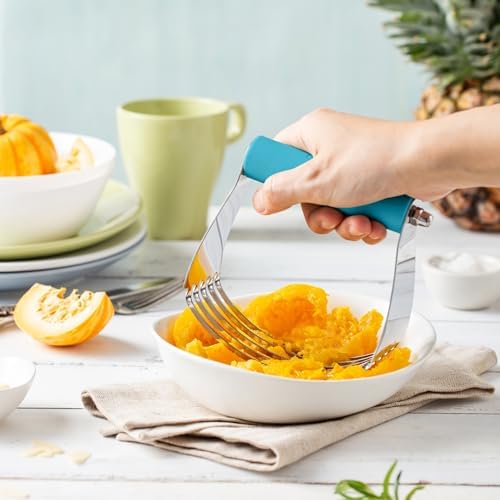 Spring Chef Large Dough Blender For Baking - Durable Pastry Blender - Teal - Image 7