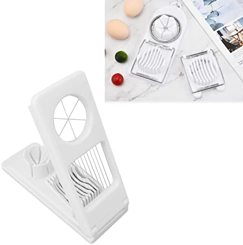 Egg Slicer Cutter, 2 in 1 Small Fruit Banana Slicer Strawberry Egg Cutter Home Kitchen Bar Tool Upgraded Egg Slicer Heavy Duty Aluminium Slicer Egg Slicer for Hard Boiled - Image 5
