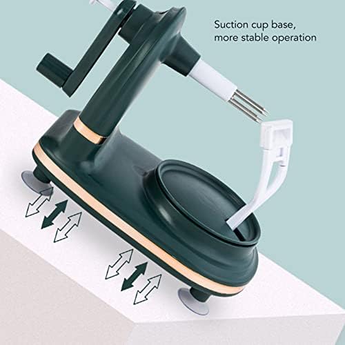 Apple Peeler Slicer Corer, Multi-Function Fruit Peeler with Stainless Steel Blades, Vegetable Peeler for Apples, Potatoes, Pears, Easy to Use Kitchen Tool
