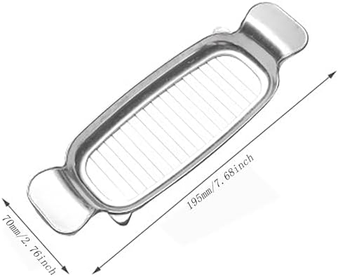 Stainless Steel Block Cheese Slicer Butter Cutter 6.5x2x19.5cm Multi Functional Sausage Ham and Egg Divider - Image 5