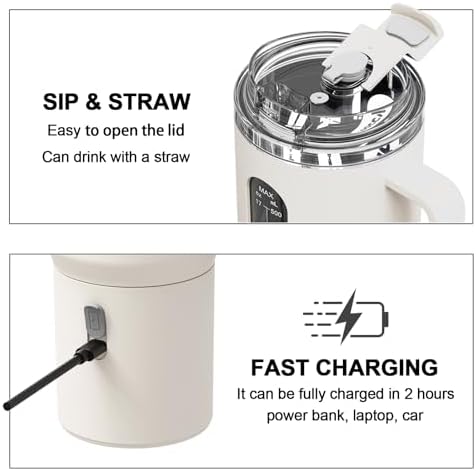 Portable Blender for Smoothie, 18oz Personal, Cordless Rechargeable - Image 6