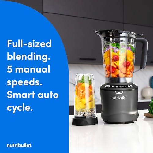 nutribullet® SmartSense Blender Combo, 1400 Watts, Gunmetal Gray, NBF50700 - Image 2