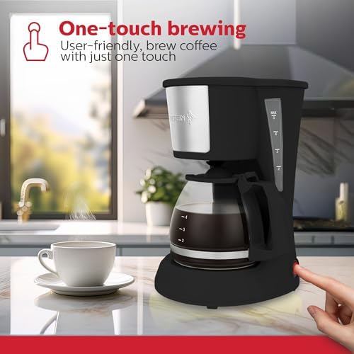 Holstein Housewares 5 Cup Drip Coffee Maker – Compact and User-Friendly with Auto Pause & Serve, Reusable Filter & Glass Carafe, Office & Dorm Use, Black - Image 5
