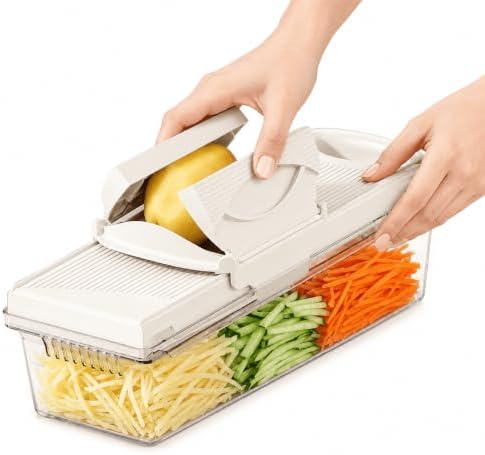 Safe Mandoline Slicer For Kitchen, 5-Setting Adjustable Vegetable Slicer by Kundita
