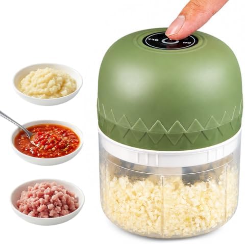 Electric Garlic Chopper, Mini Veggie Chopper Garlic Mincer (Green) by Unknown