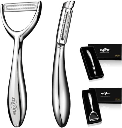 Stainless Steel Vegetable Peeler Set, Premium Veggie Fruit Peeler