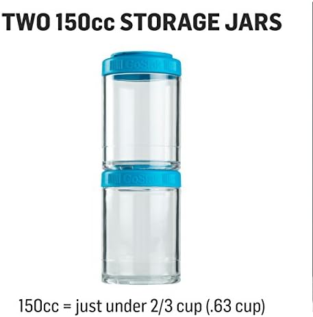 BlenderBottle GoStak, 150cc, 2-Pack | Twist n' Lock | Storage Jars | Black - Image 5