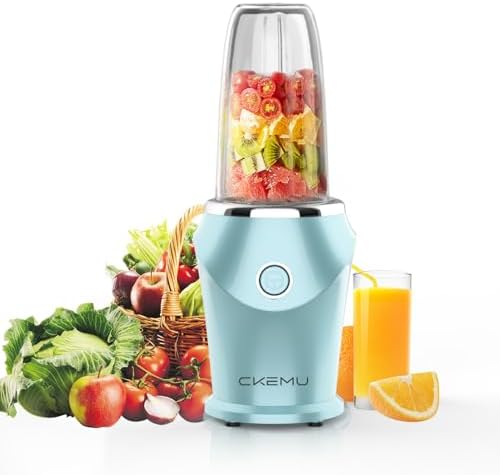 Personal Blender 13.5oz Portable ABS Cup with 4 Stainless Steel Blade by CKEMU