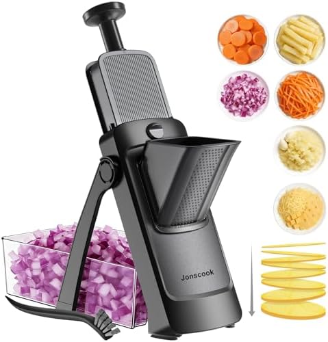 7-in-1 Safe Mandoline Slicer for Kitchen, Vegetable Slicer with Container by Jonscook
