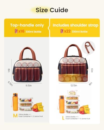 Insulated Lunch Bag for Women Men, Cute Fit and Fresh Lunch Box
